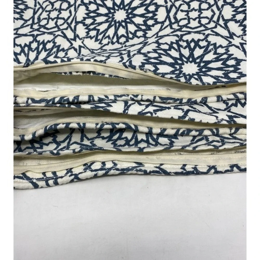 Block Print‎ Sham SET of 3 Shams Mediterranean Starburst Medallion Print 12x16